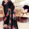 Digital Printed Satin Saree @ Saree Galore Australia